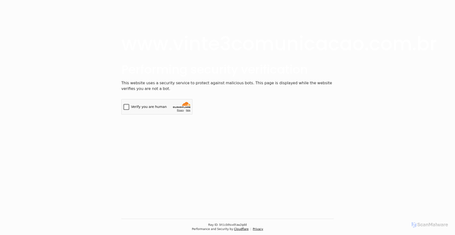 Security scan screenshot of https://www.vinte3comunicacao.com.br/