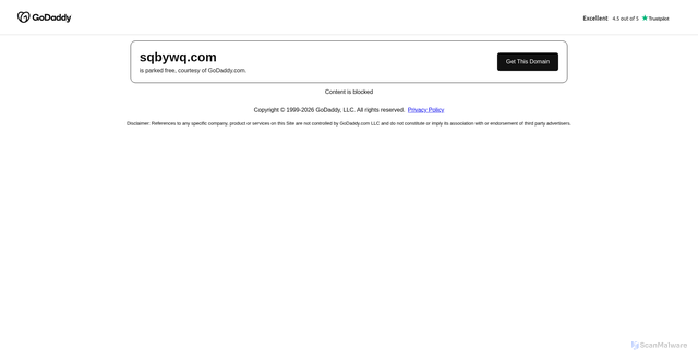 Security scan screenshot of https://sqbywq.com