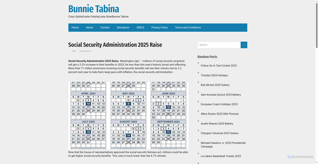 Security scan screenshot of https://mayakgomes.pages.dev/ypuxyrr-social-security-administration-2025-raise-photos-mmojrut/