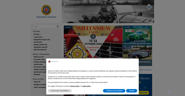 Security scan screenshot of https://roma.aci.it/
