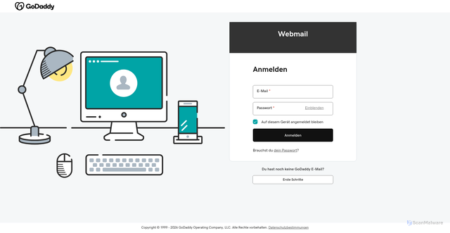 Security scan screenshot of https://email.godaddy.com