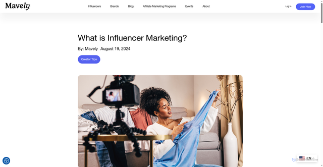 Security scan screenshot of https://www.joinmavely.com/blog/what-is-influencer-marketing/
