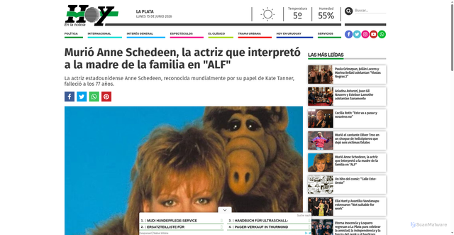 Security scan screenshot of https://diariohoy.net/espectaculos/murio-anne-schedeen-la-actriz-que-interpreto-a-la-madre-de-la-familia-en-alf-284634