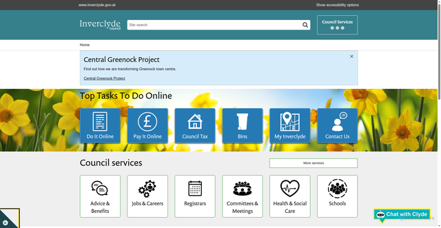 Security scan screenshot of http://www.inverclyde.gov.uk