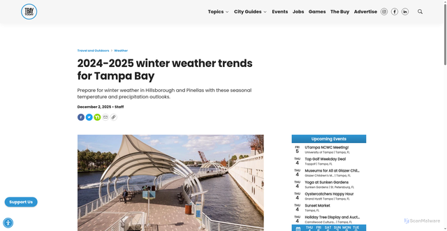 Security scan screenshot of https://tbaytoday.6amcity.com/weather/2024-2025-winter-weather-trends-for-tampa-bay