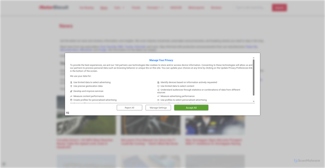 Security scan screenshot of https://www.motorbiscuit.com/news/