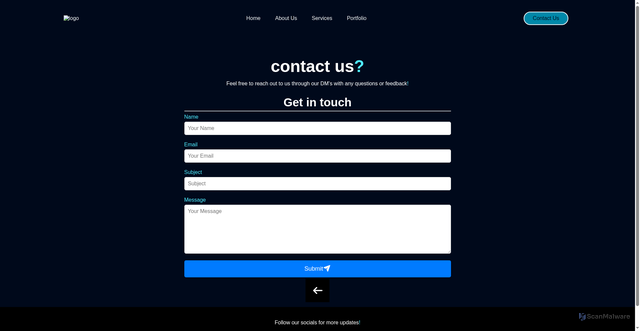 Security scan screenshot of https://website-5h7.pages.dev/contact-us.html
