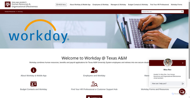 Security scan screenshot of https://workday.tamu.edu