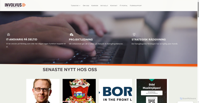 Security scan screenshot of https://Www.involvus.se