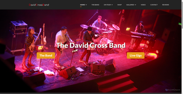 Security scan screenshot of https://www.davidcrossband.com/