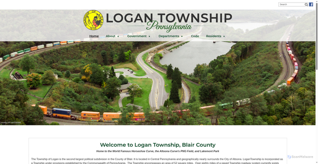 Security scan screenshot of https://www.logantownship-pa.gov/