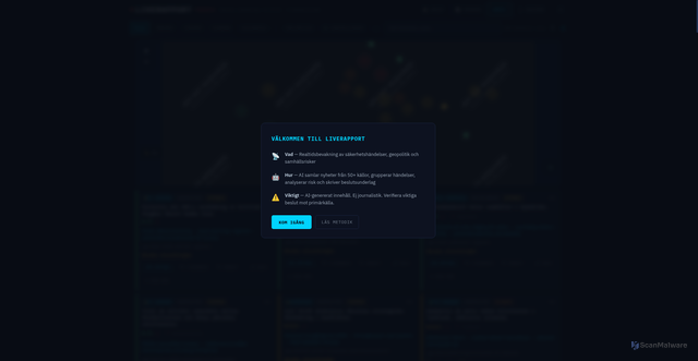 Security scan screenshot of https://liverapport.se