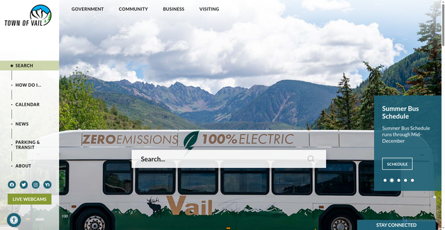 Security scan screenshot of https://www.vail.gov/