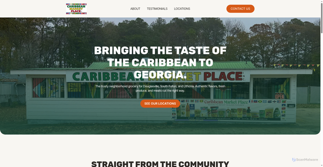 Security scan screenshot of https://caribbeanmarketplaceatl.com/