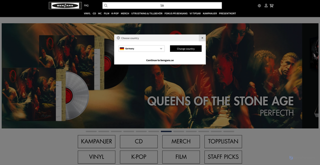 Security scan screenshot of https://bengans.se