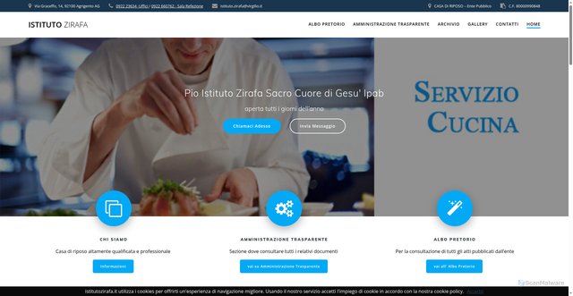 Security scan screenshot of https://www.istitutozirafa.it/