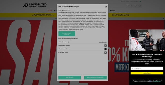 Security scan screenshot of https://www.jdsports.nl/