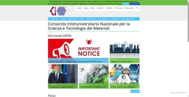 Security scan screenshot of https://www.instm.it/