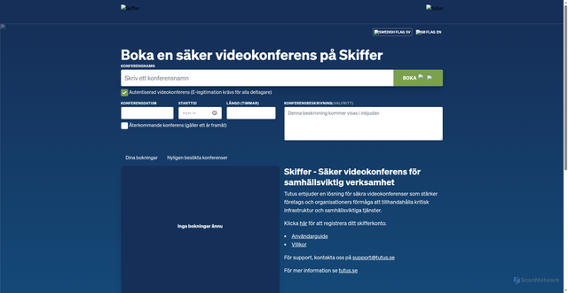 Security scan screenshot of http://skiffer.tutus.se