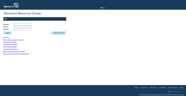 Security scan screenshot of https://mpg1t.moneris.io