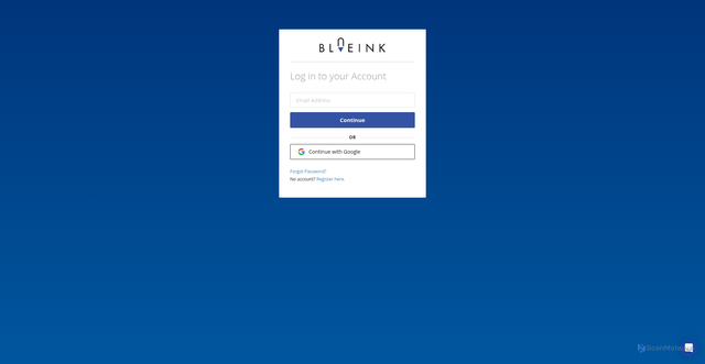 Security scan screenshot of https://sign.blueink.com
