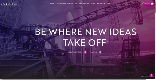 Security scan screenshot of https://www.spaceflorida.gov/