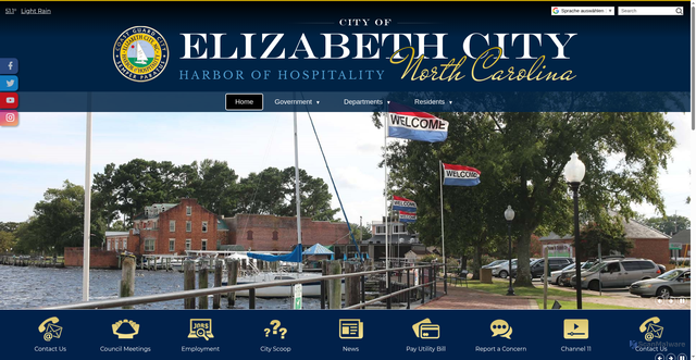 Security scan screenshot of https://elizabethcitync.gov/