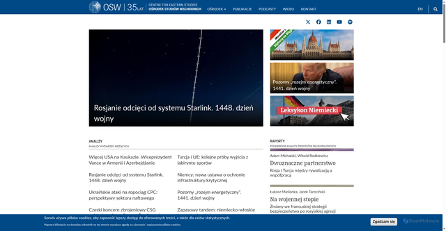 Security scan screenshot of https://www.osw.waw.pl/pl