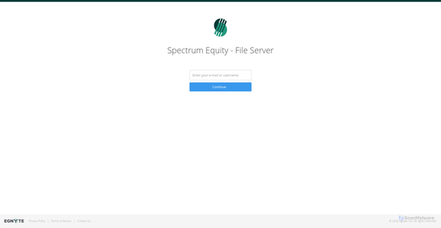 Security scan screenshot of https://spectrumequity.egnyte.com