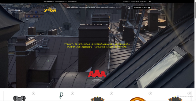 Security scan screenshot of https://yellowbandit.se