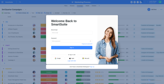 Security scan screenshot of https://app.smartsuite.com