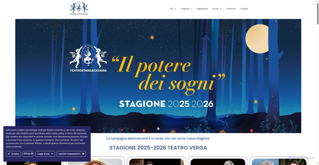 Security scan screenshot of https://www.teatrostabilecatania.it/