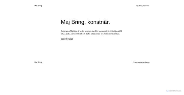 Security scan screenshot of https://maj-bring.se