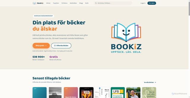 Security scan screenshot of https://bookiz.se