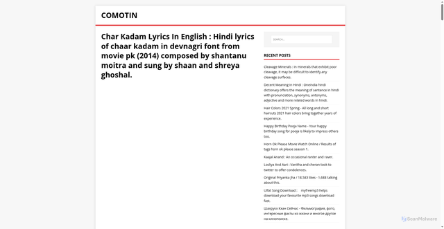 Security scan screenshot of https://nimotco.pages.dev/post/char-kadam-lyrics-in-english/