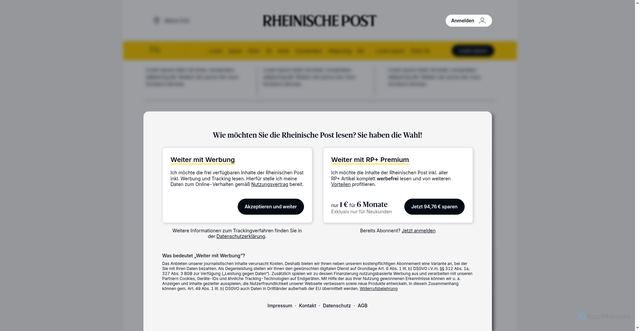 Security scan screenshot of https://www.rp-online.de