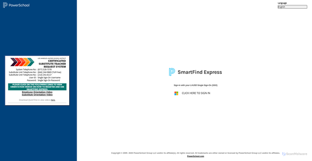 Security scan screenshot of https://lausd.eschoolsolutions.com/logOnInitAction.do
