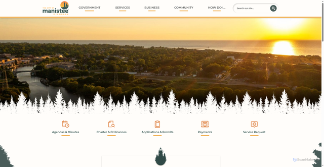 Security scan screenshot of https://manisteemi.gov/