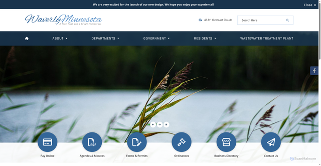 Security scan screenshot of https://waverlymn.gov/