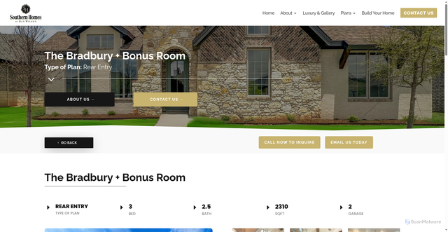 Security scan screenshot of https://southernhomes-update-dev-919222.emwdev.com/planinaction/the-bradbury-bonus-room/