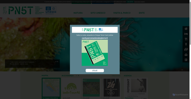 Security scan screenshot of https://www.parconazionale5terre.it/