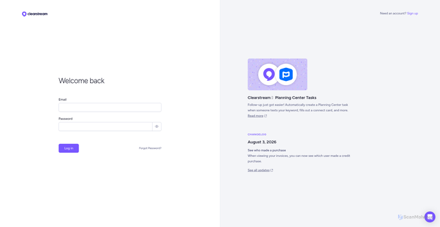 Security scan screenshot of https://app.clearstream.io