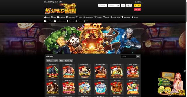 Security scan screenshot of https://ndx-kijangbucin.click/desktop/game/slot/fastspin