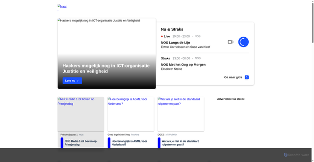 Security scan screenshot of https://www.nporadio1.nl