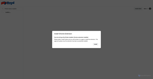 Security scan screenshot of https://boydgroup.printercloud.com
