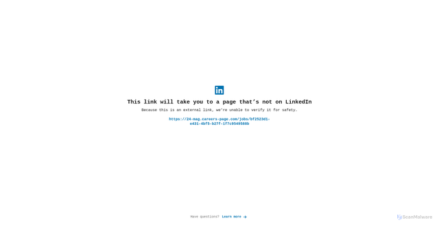 Security scan screenshot of lnkd.in