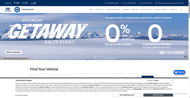 Security scan screenshot of https://www.circlehyundai.com/
