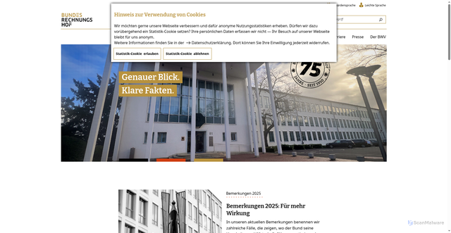 Security scan screenshot of https://www.bundesrechnungshof.de/DE/0_home/home_node.html