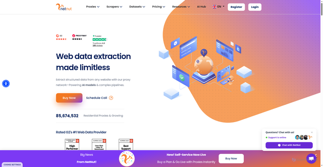 Security scan screenshot of https://netnut.io