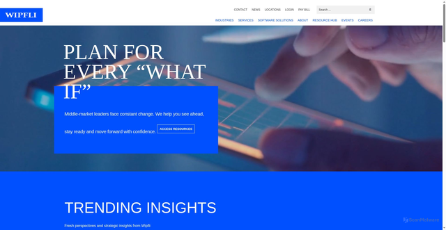 Security scan screenshot of https://wipfli.com